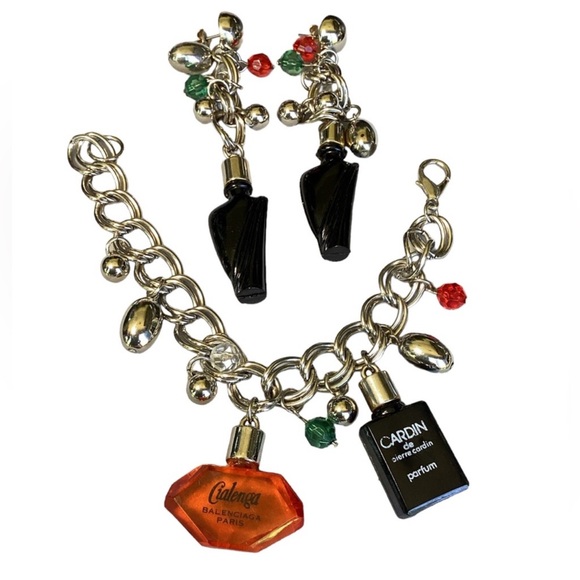 Balenciaga Vintage Charm Bracelet and Earrings Set - Picture 1 of 7